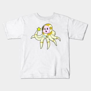 Octopus as Diver with Star Kids T-Shirt